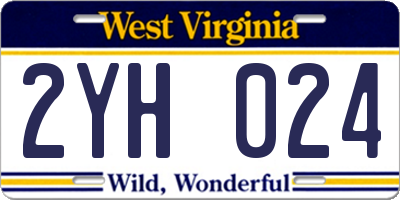 WV license plate 2YH024