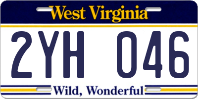 WV license plate 2YH046