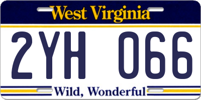 WV license plate 2YH066