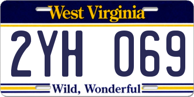 WV license plate 2YH069