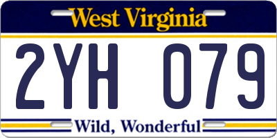 WV license plate 2YH079