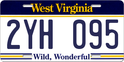 WV license plate 2YH095