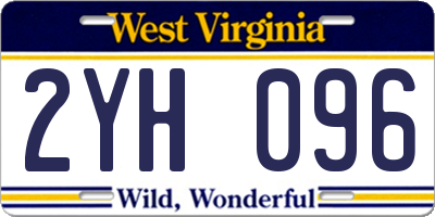 WV license plate 2YH096