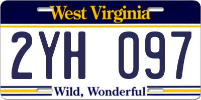 WV license plate 2YH097