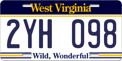 WV license plate 2YH098