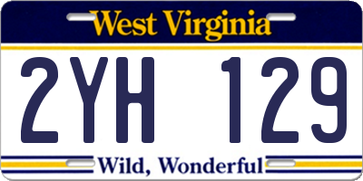 WV license plate 2YH129