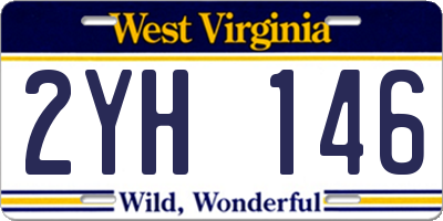 WV license plate 2YH146