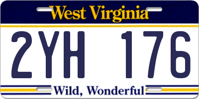 WV license plate 2YH176
