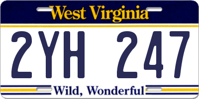 WV license plate 2YH247