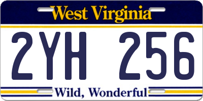 WV license plate 2YH256