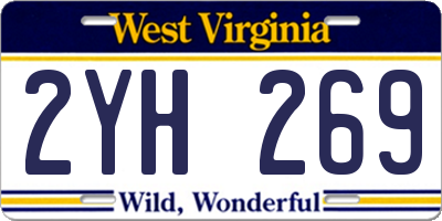 WV license plate 2YH269