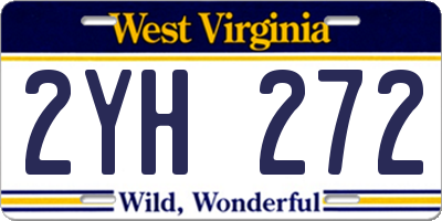 WV license plate 2YH272