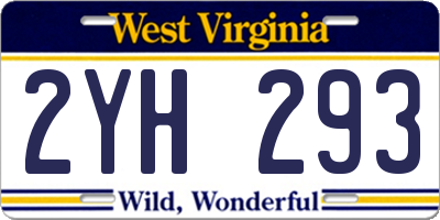 WV license plate 2YH293