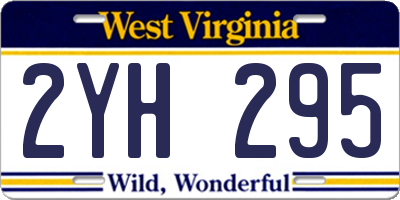 WV license plate 2YH295