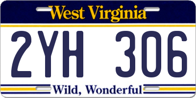 WV license plate 2YH306