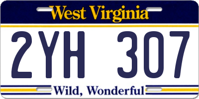WV license plate 2YH307