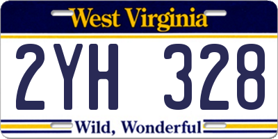 WV license plate 2YH328