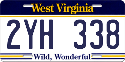 WV license plate 2YH338