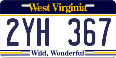 WV license plate 2YH367