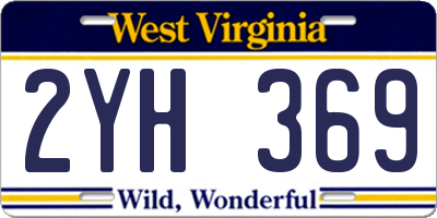 WV license plate 2YH369