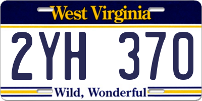 WV license plate 2YH370