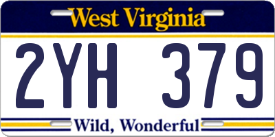 WV license plate 2YH379