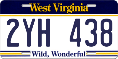 WV license plate 2YH438