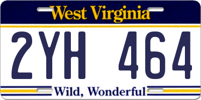 WV license plate 2YH464