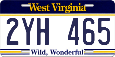 WV license plate 2YH465