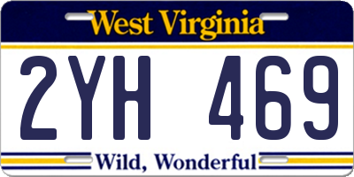 WV license plate 2YH469