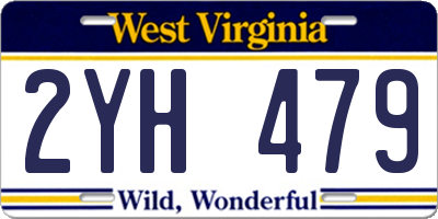 WV license plate 2YH479