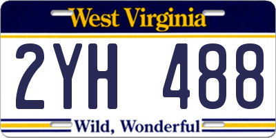 WV license plate 2YH488