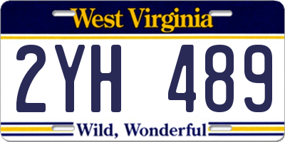 WV license plate 2YH489