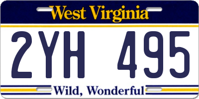 WV license plate 2YH495