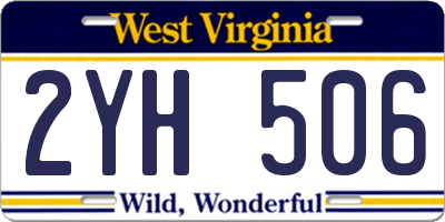 WV license plate 2YH506