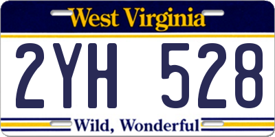 WV license plate 2YH528