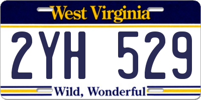 WV license plate 2YH529