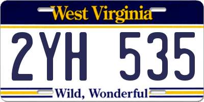 WV license plate 2YH535