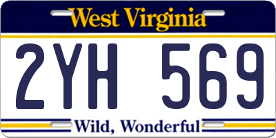 WV license plate 2YH569