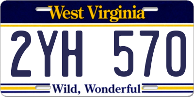 WV license plate 2YH570