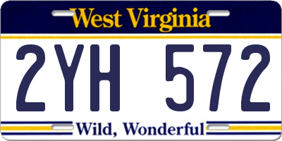 WV license plate 2YH572