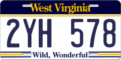 WV license plate 2YH578