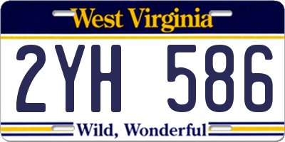WV license plate 2YH586