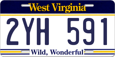 WV license plate 2YH591