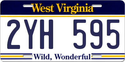 WV license plate 2YH595