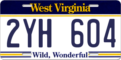 WV license plate 2YH604