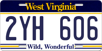 WV license plate 2YH606