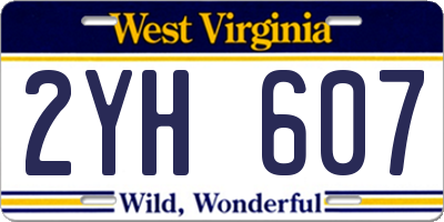 WV license plate 2YH607
