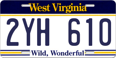 WV license plate 2YH610