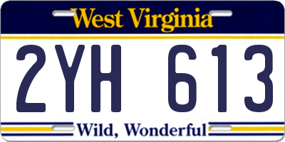 WV license plate 2YH613